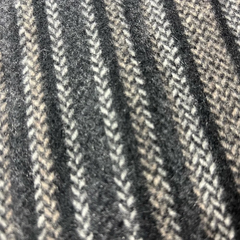 100%‎ Cashmere Men’s Scarf Herringbone Stripe Gray Black Fringe Jos. A. Banks